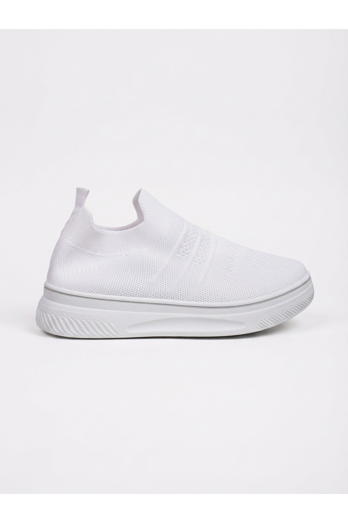 Grace Knit Slip On Trainers - White