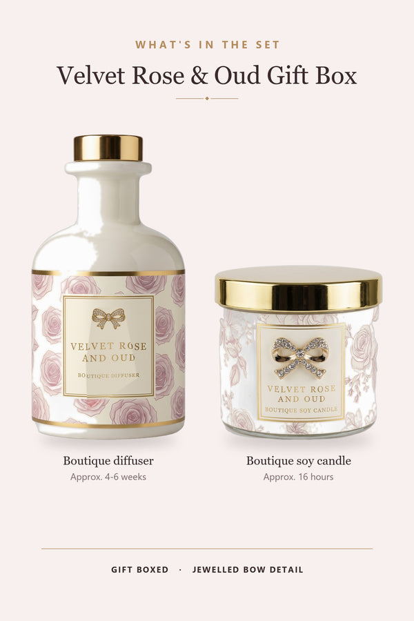 Hearts Designs Reed Diffuser & Candle Gift Box