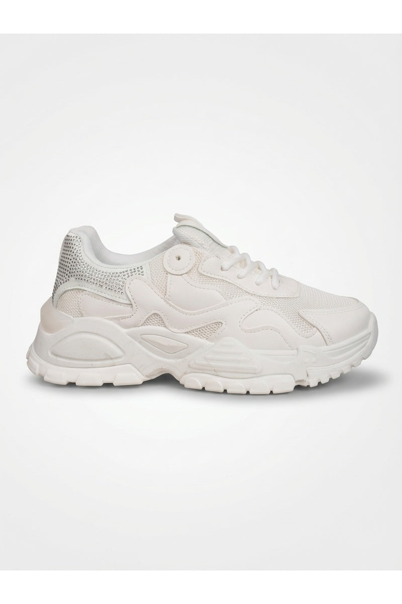 Ivy Studded Chunky Trainers - White