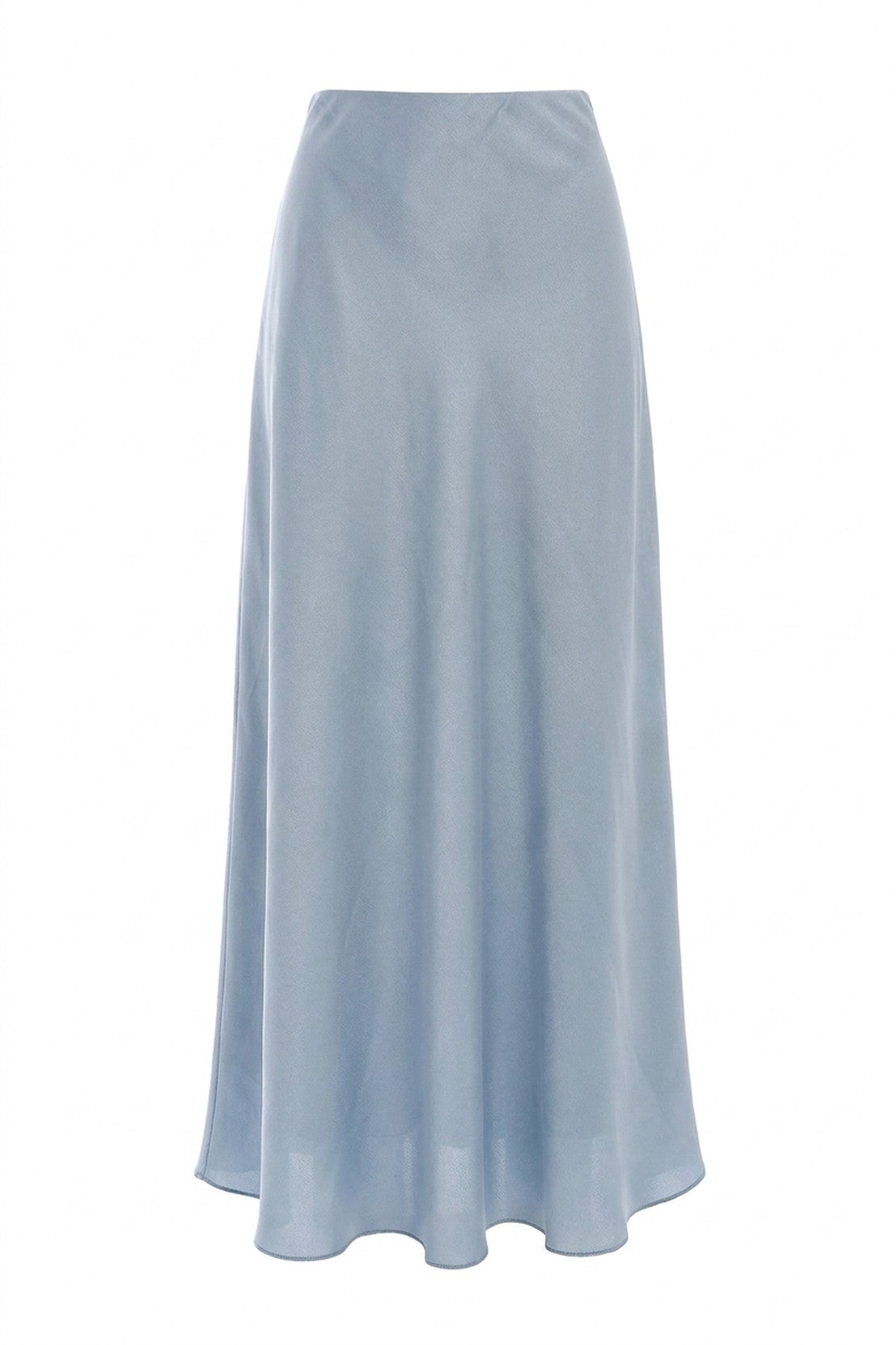 Estella Lightweight High Waisted Maxi Skirt - Blue_wb