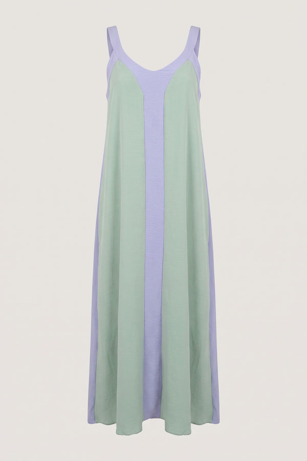 Bianca Two-tone Sleeveless Cami Maxi Dress - Lilac