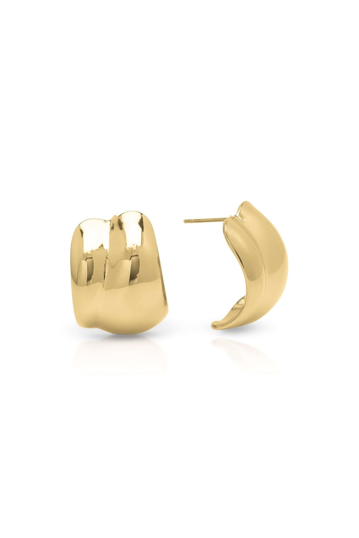 Lyra Sculpted Mini Hoops - Gold