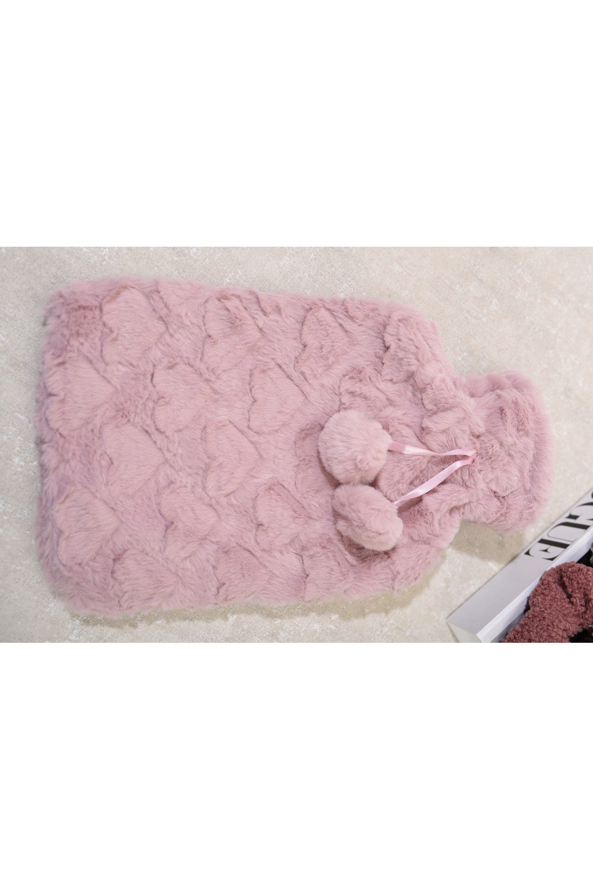 Ivy Faux Fur Hot Water Bottle - Lht Pink