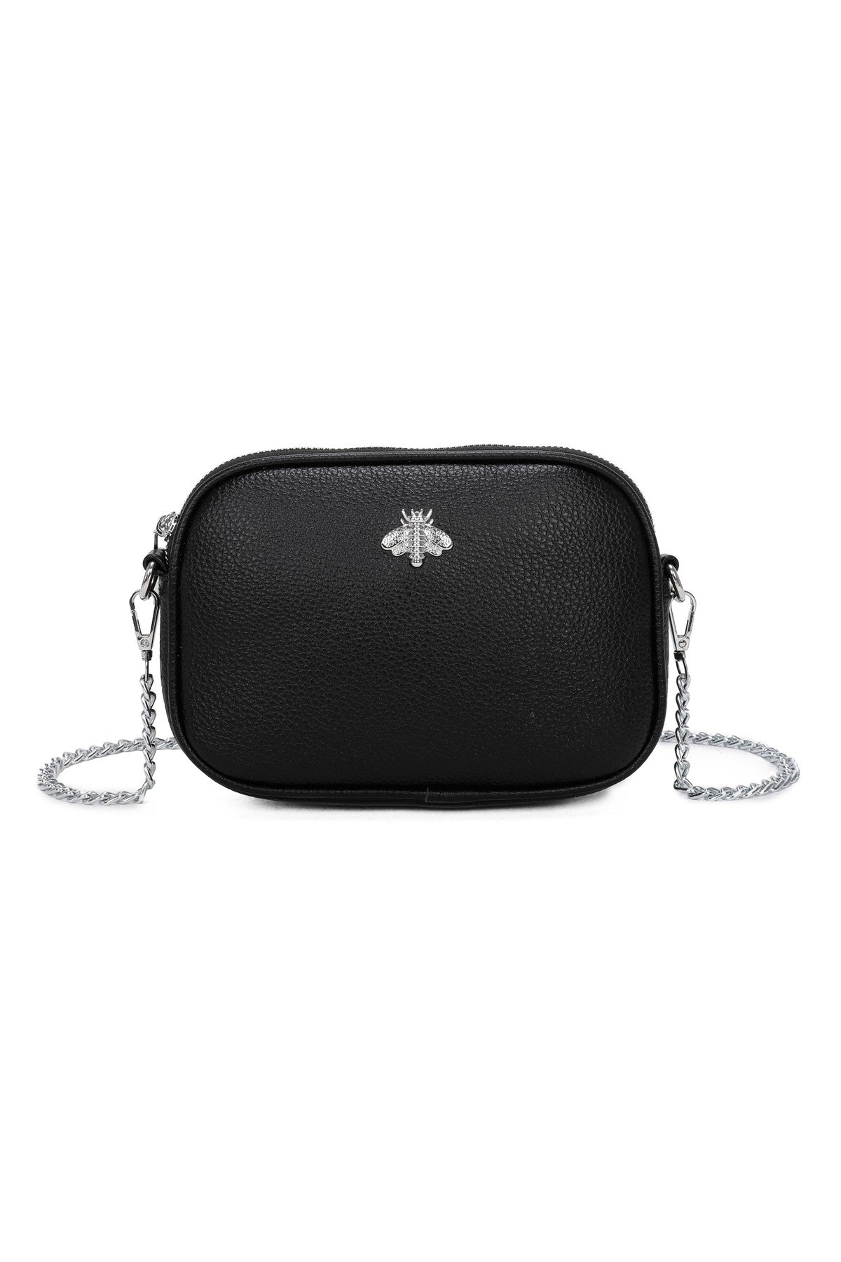 Jinaya Mini Shoulder Bag With Bee Detail - Black