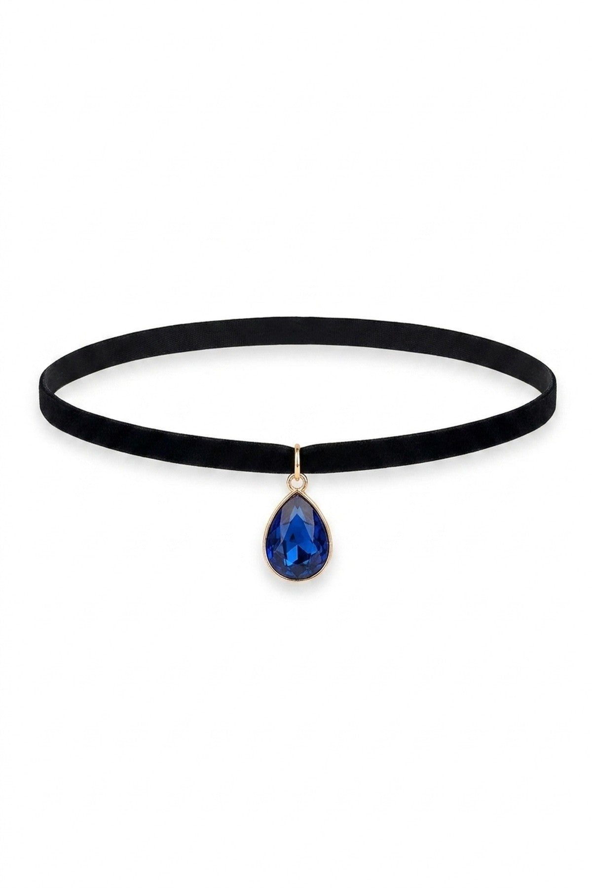 Kyla Gem Choker - Blue_wb