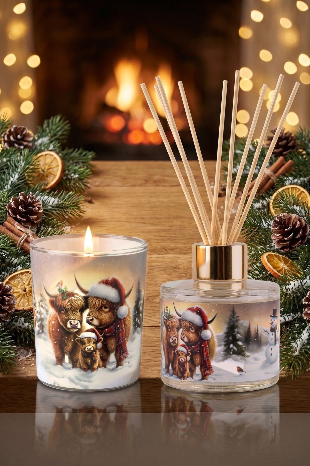 Airpure Let It Moo Reed Diffuser & Candle Set