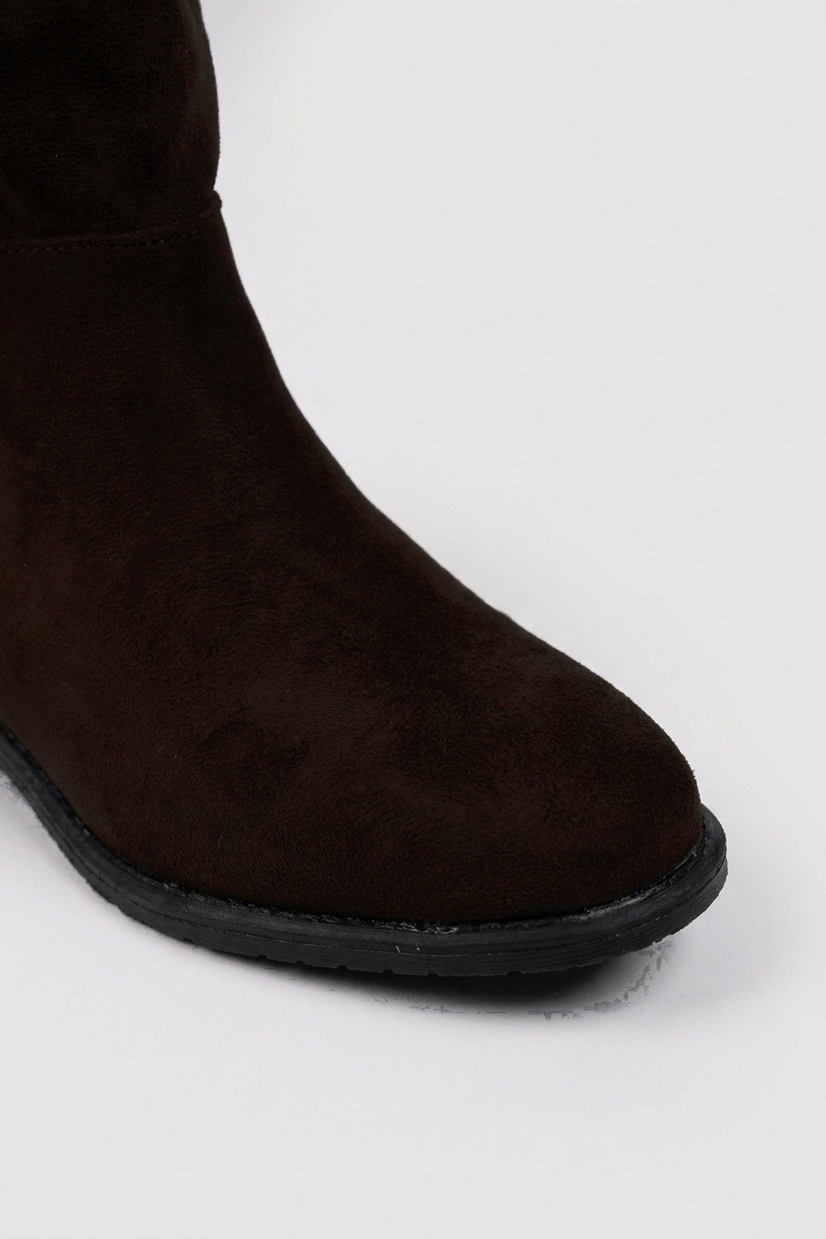 Kasia Knee High Riding Boots - Brown Suede