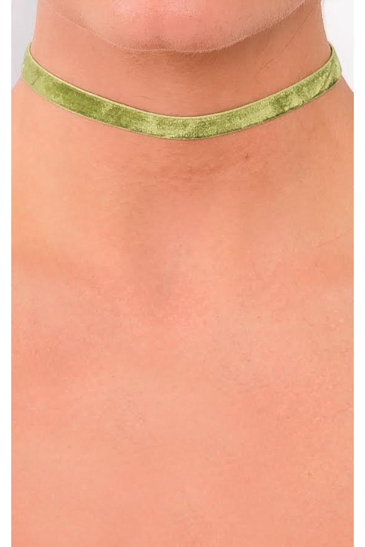 Lidia Suede Choker - Green