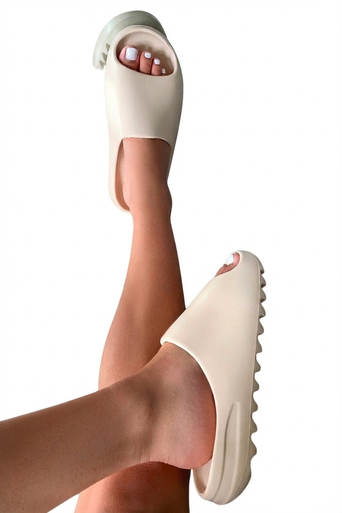 Lou Slip On Sandals - Beige