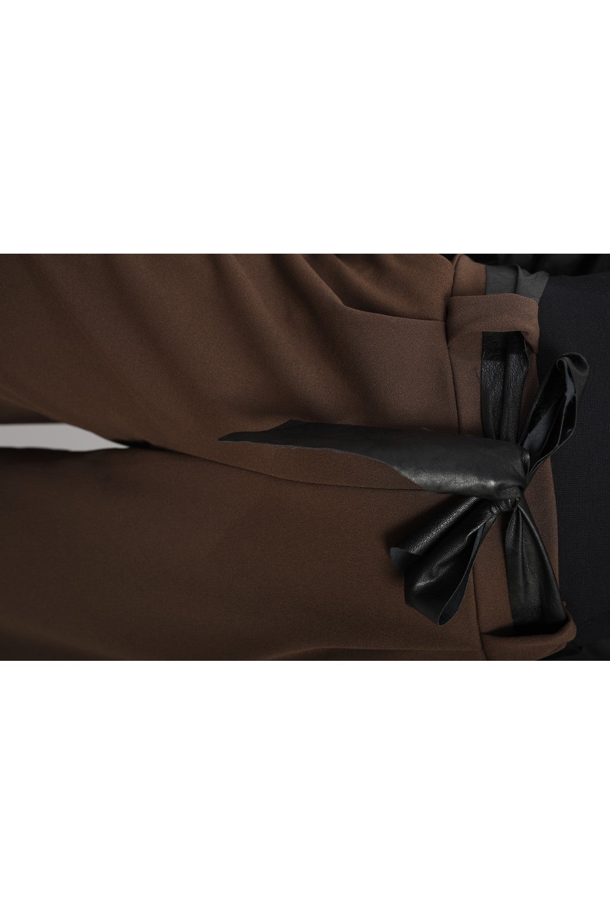Mariana Belted High Waist Wide Leg Trouser - Brown