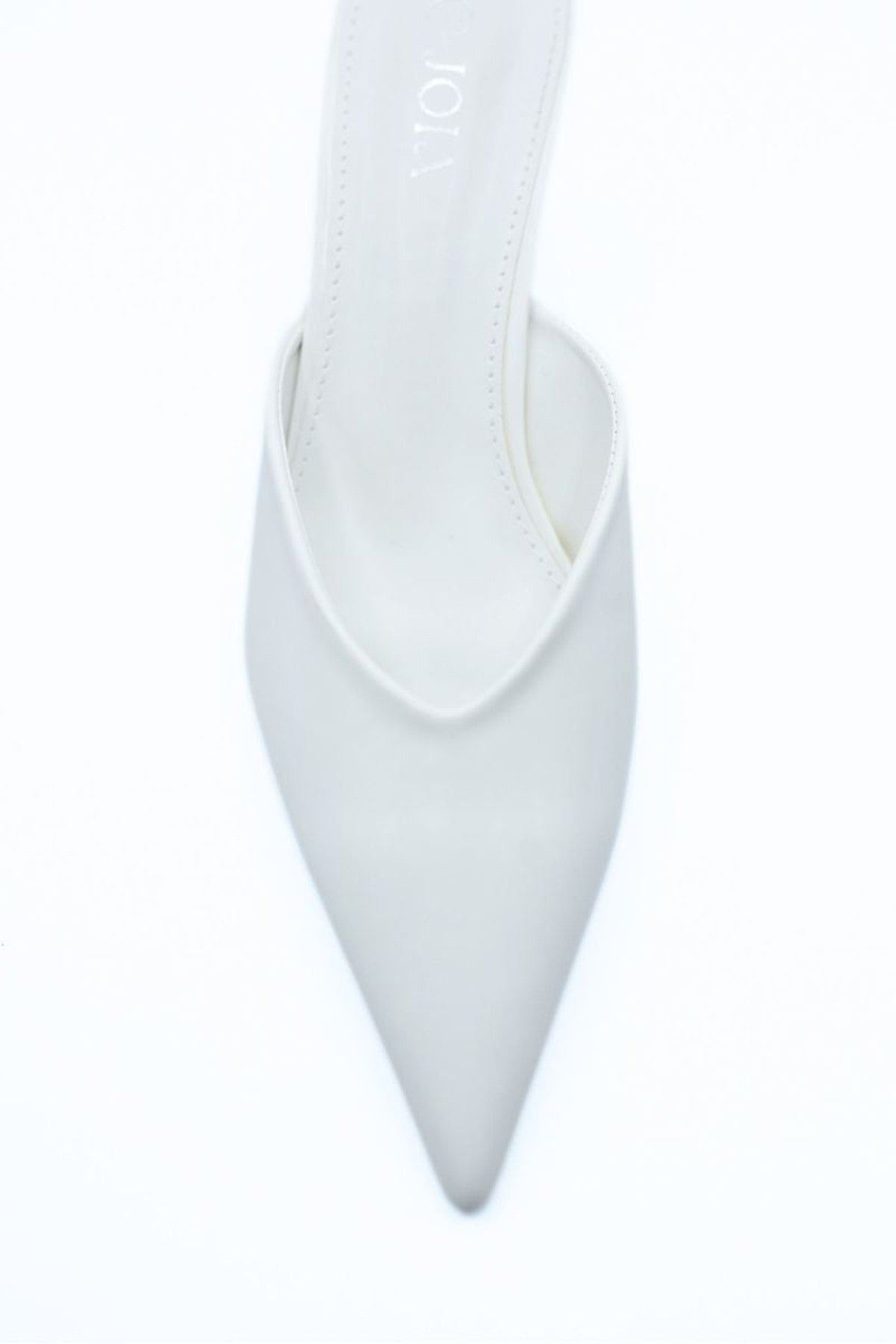 Mariana Pointed Toe Slip-on High Heels - White