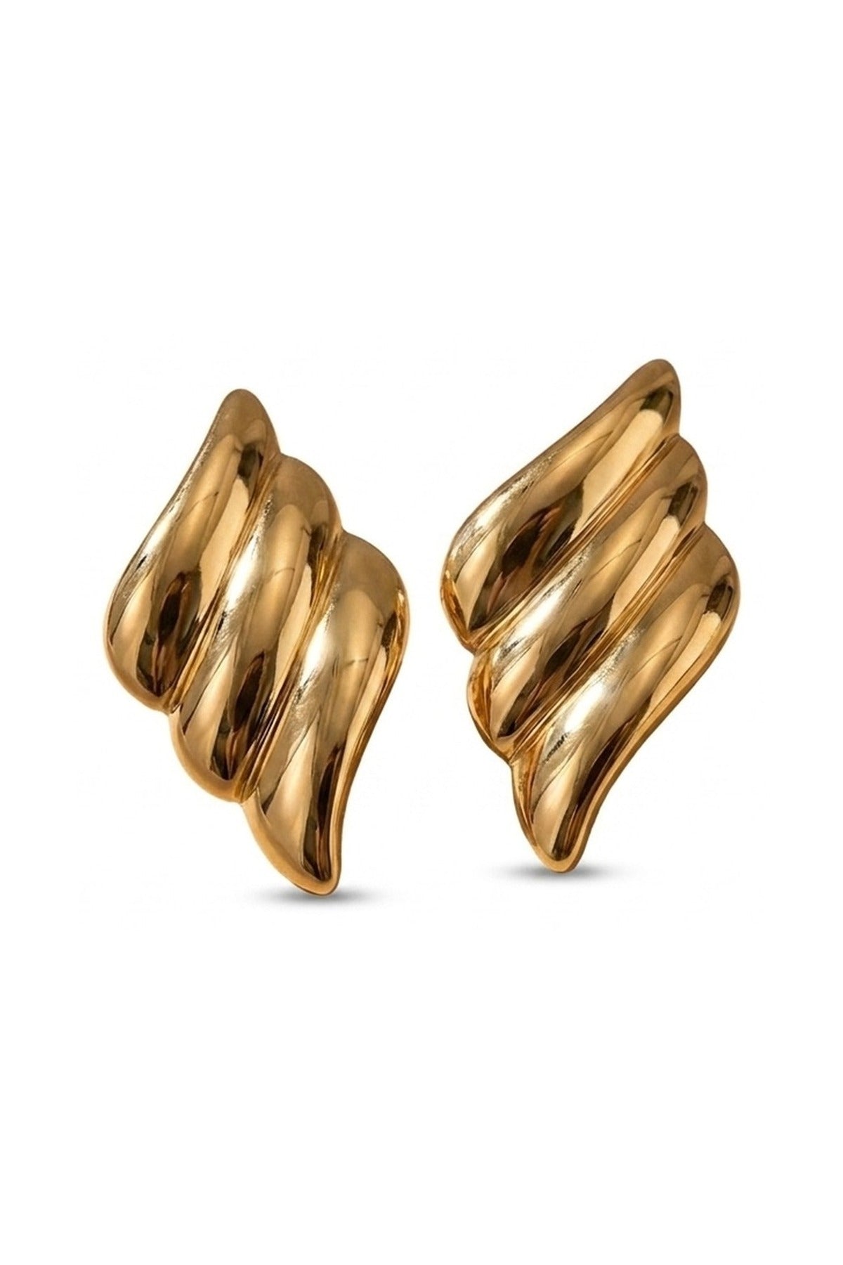 Merhab Wind Earrings Stud Luxe - Gold_wb