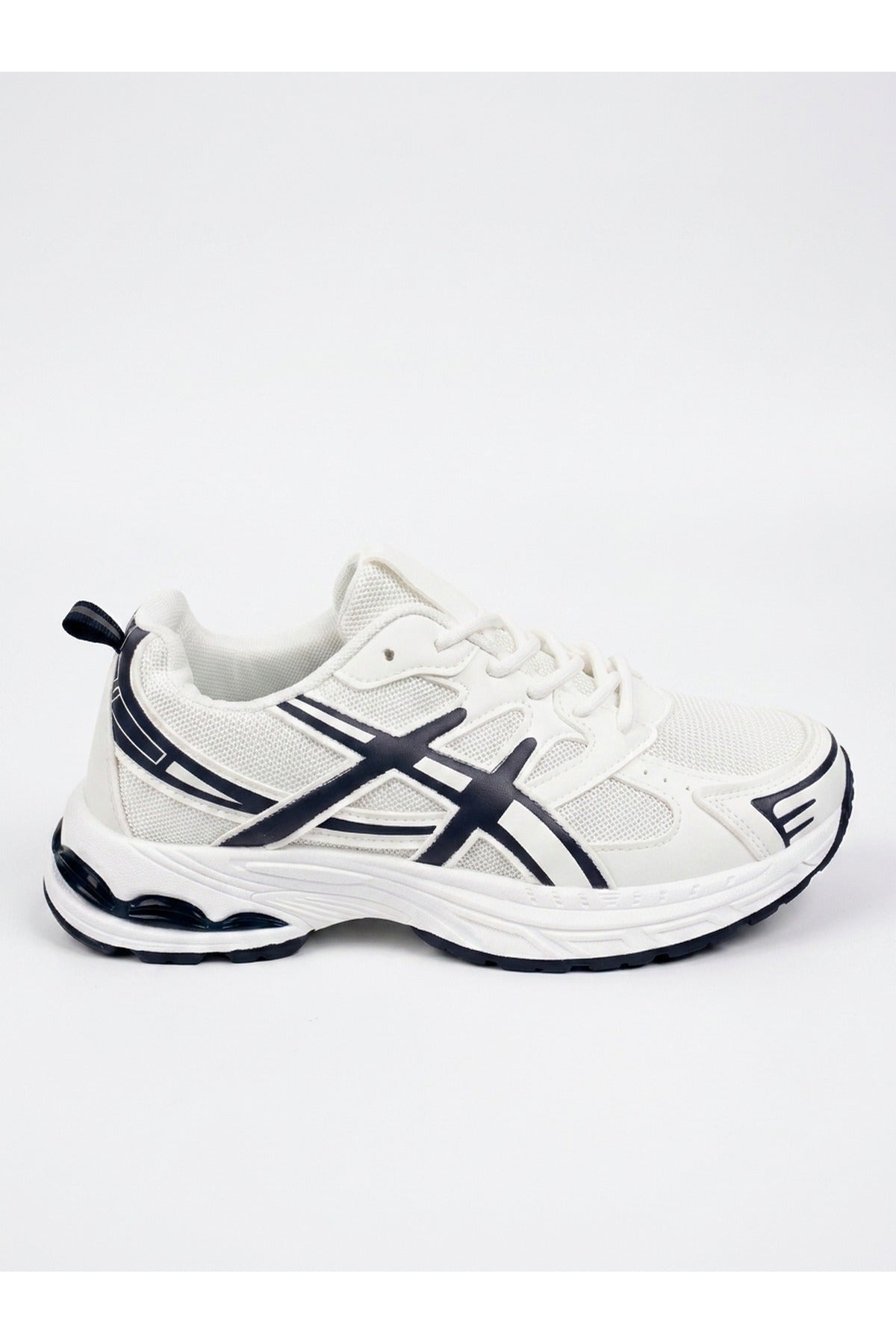 Constance Mixed Media Panelled Trainers - White