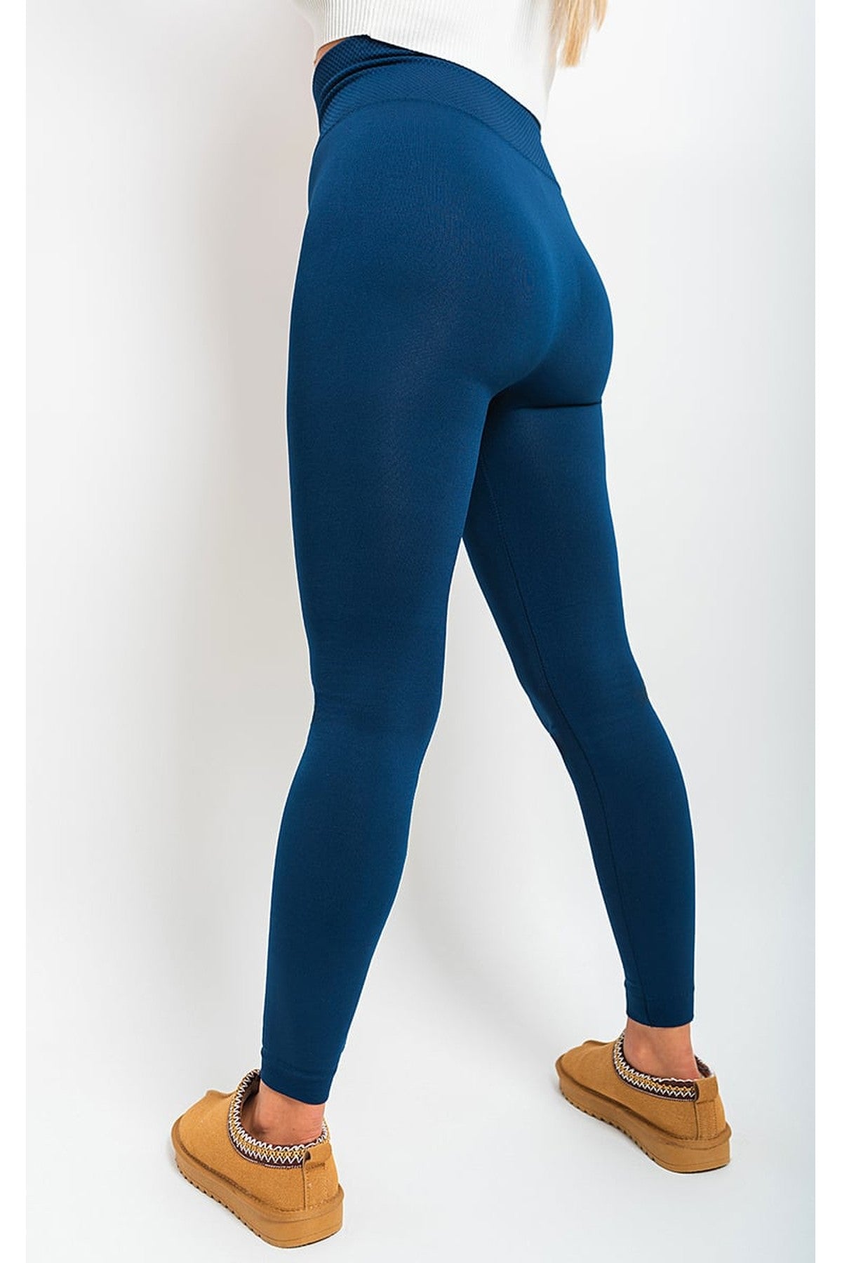 Elaine High Waist Tummy Compression Slimming Leggings - Navy