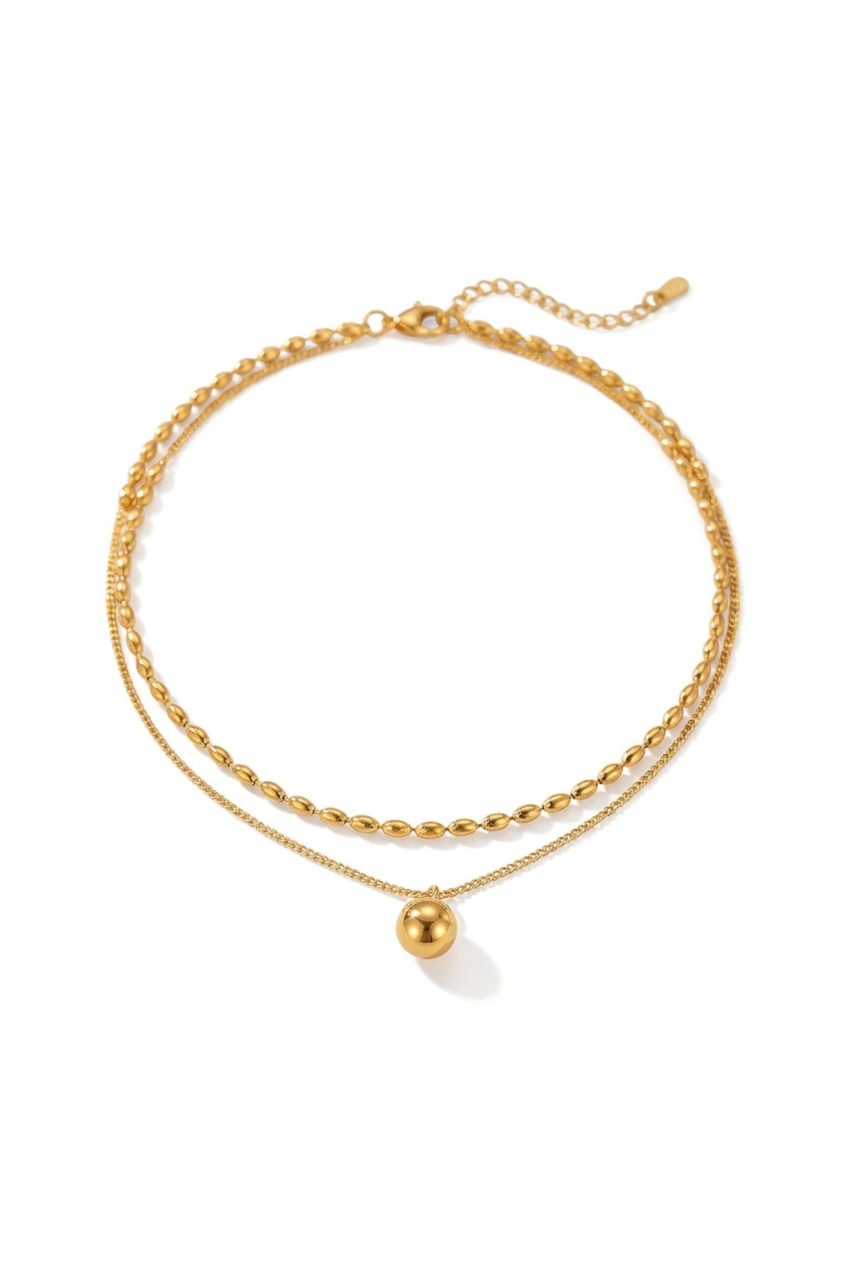 Sable Layered Gold Tone Bead - Gold_wb
