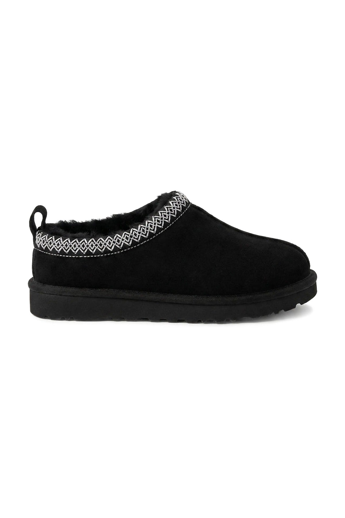 Odette Faux Suede Lined Slipper Mules - Black_wb