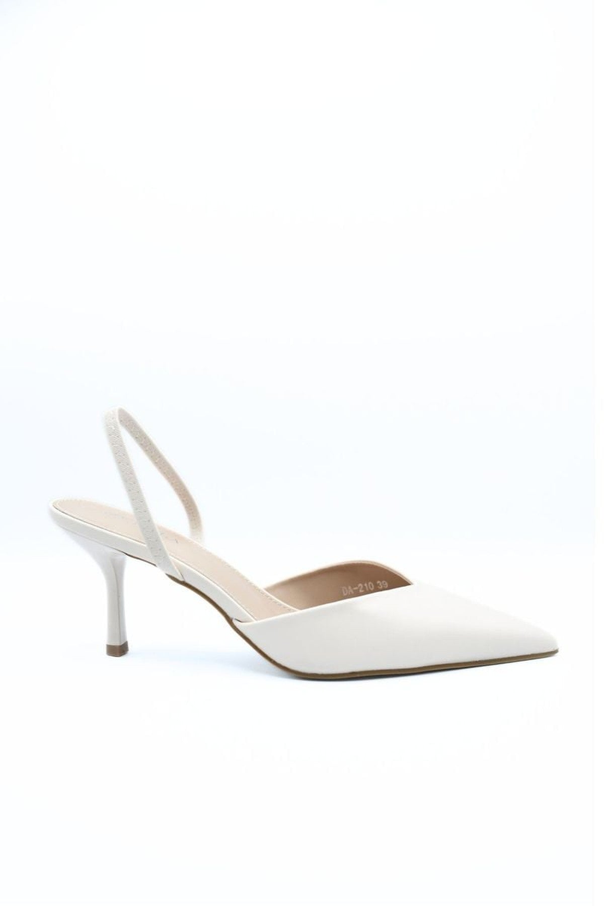 Ophelia Pointed Toe Slingback High Heels - Beige