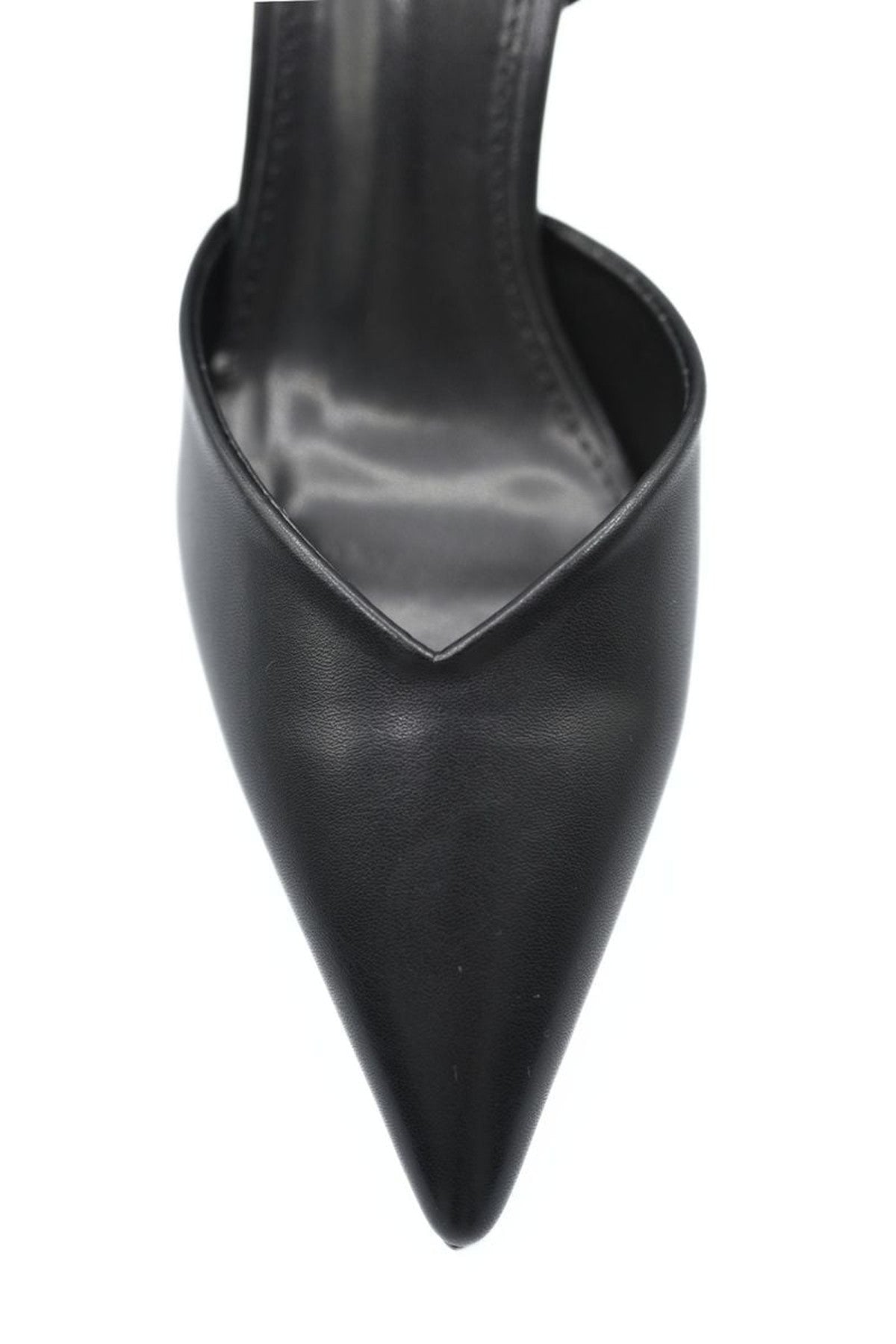 Ophelia Pointed Toe Slingback High Heels - Black