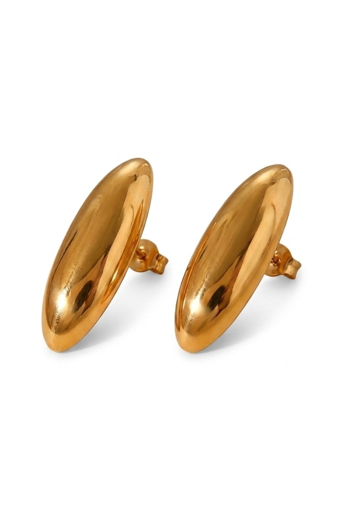 Pani Smooth Water Drop Earrings - Gold_wb
