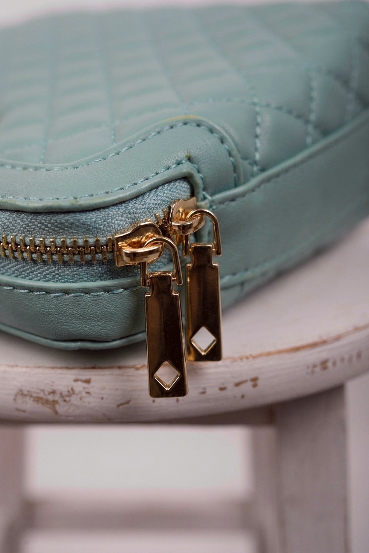 Constance Quilted Frame Crossbody Bag - Green