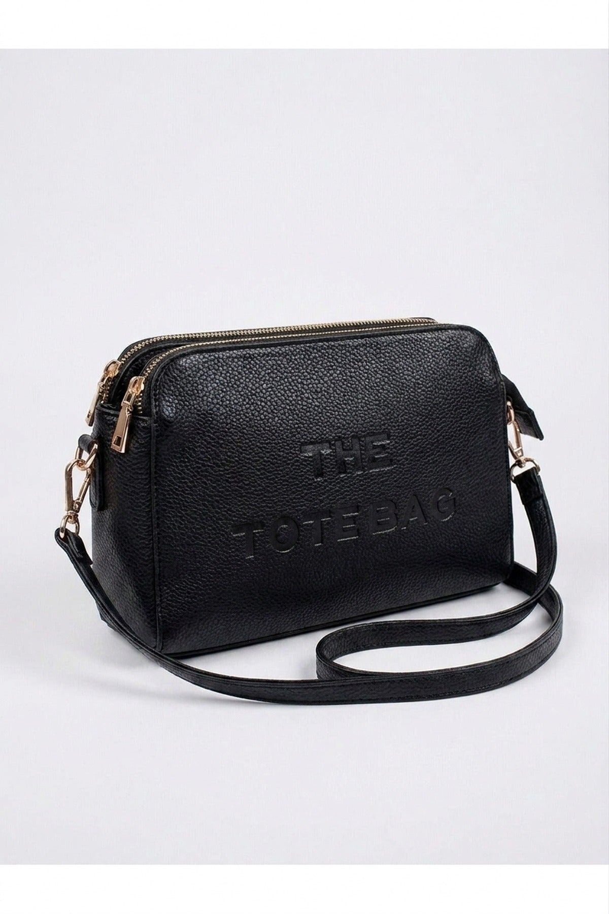 Saoirse Pebbled Faux Leather Camera Bag - Black