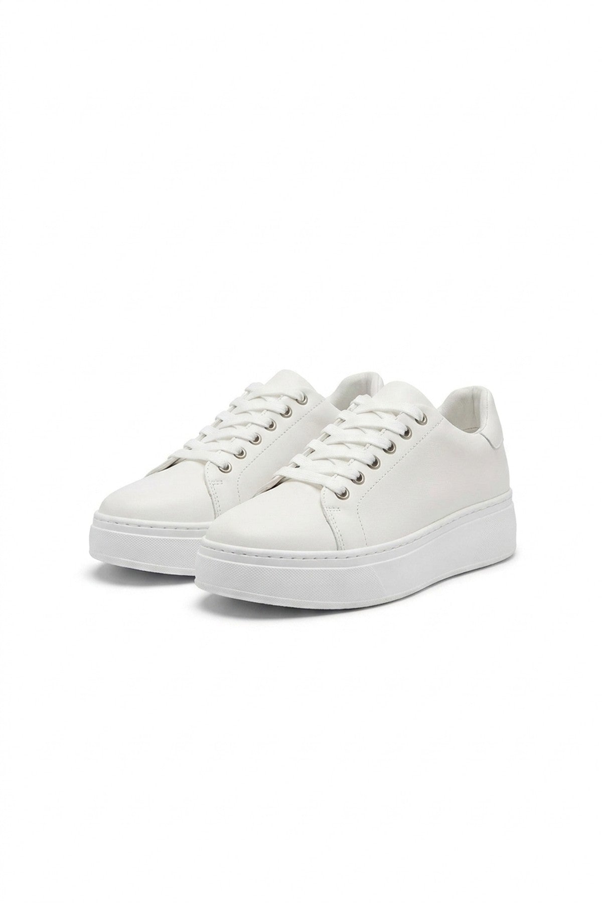 Sophie Womens Classic Platform Trainers - Silver_wb