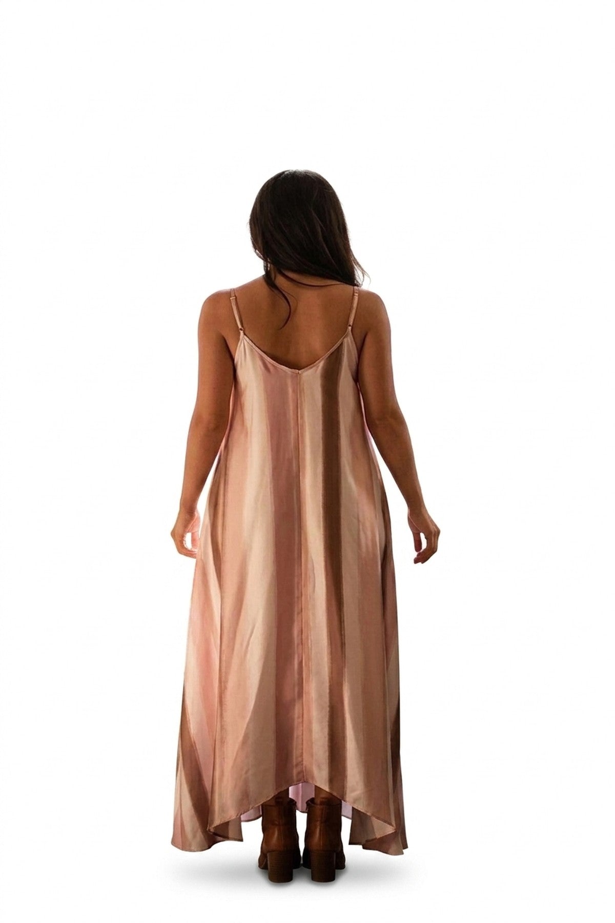 Naela Strappy Printed Maxi Dress - Pink_wb