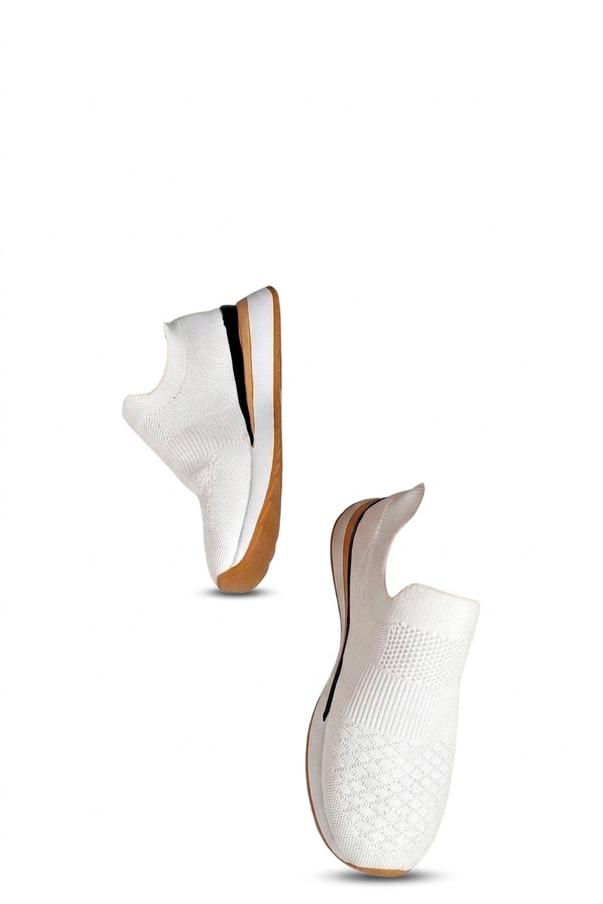 Mikayla Summer Sock Trainers - White_wb