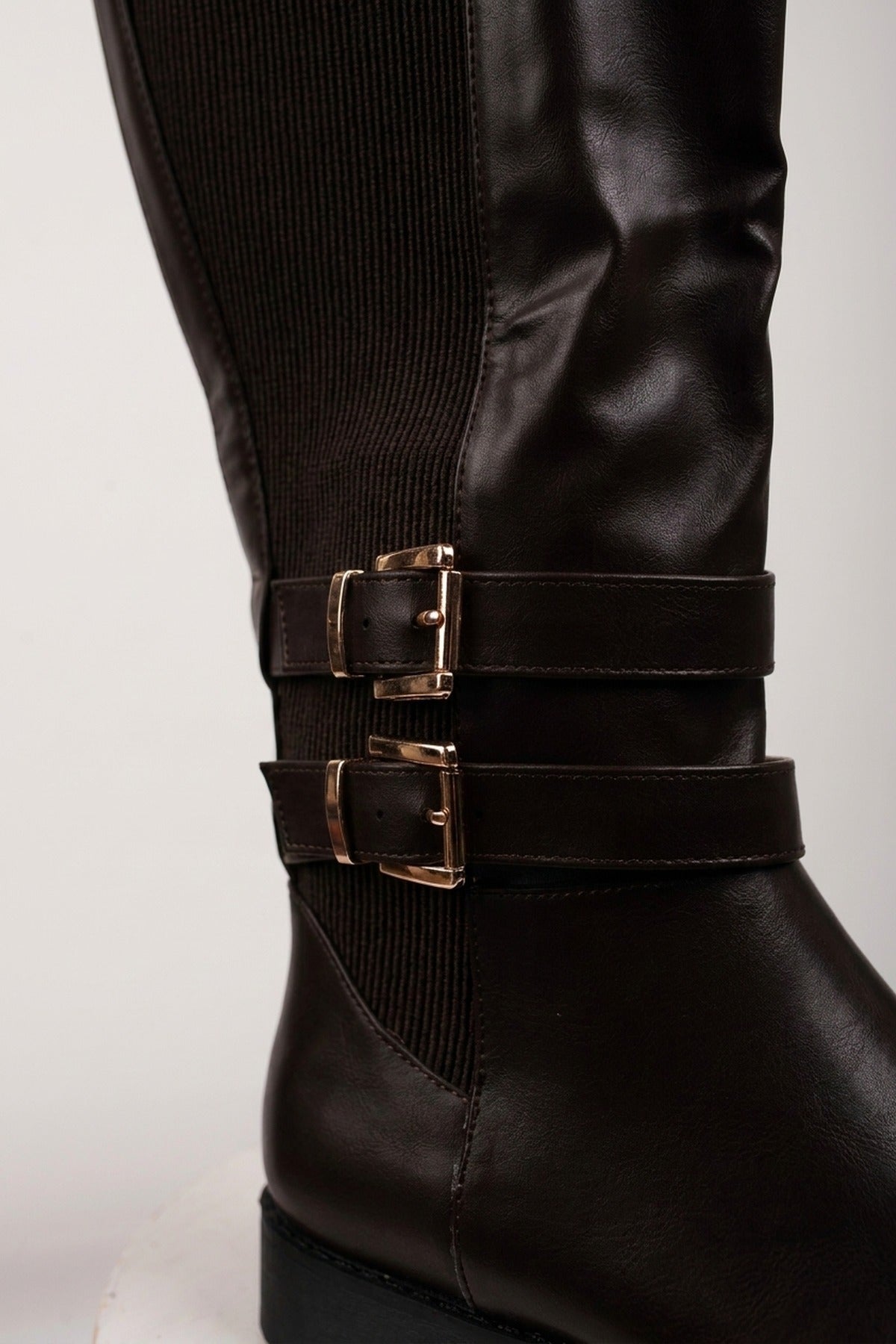 Raquel Knee High Riding Boots - Brown