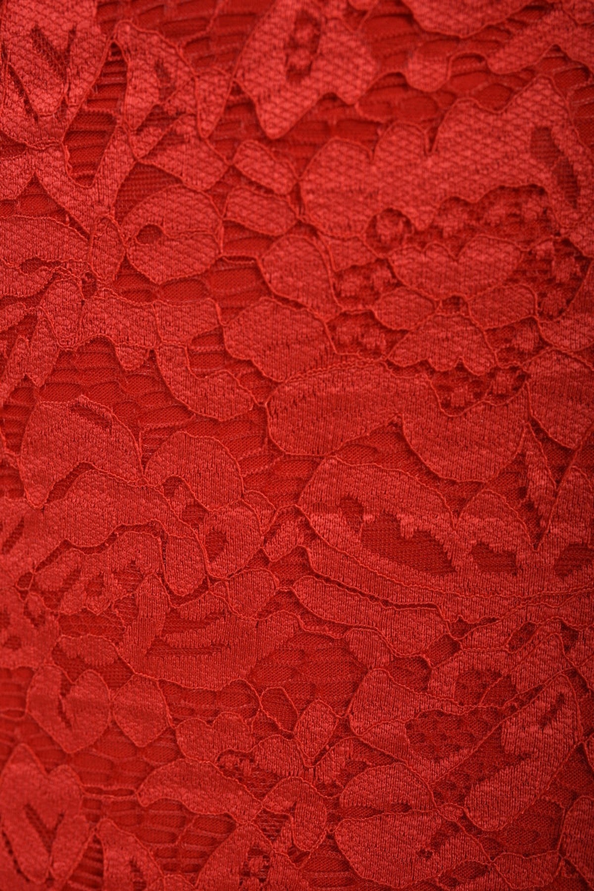 Viviana Strappy Floral Lace Midi Dress - Red