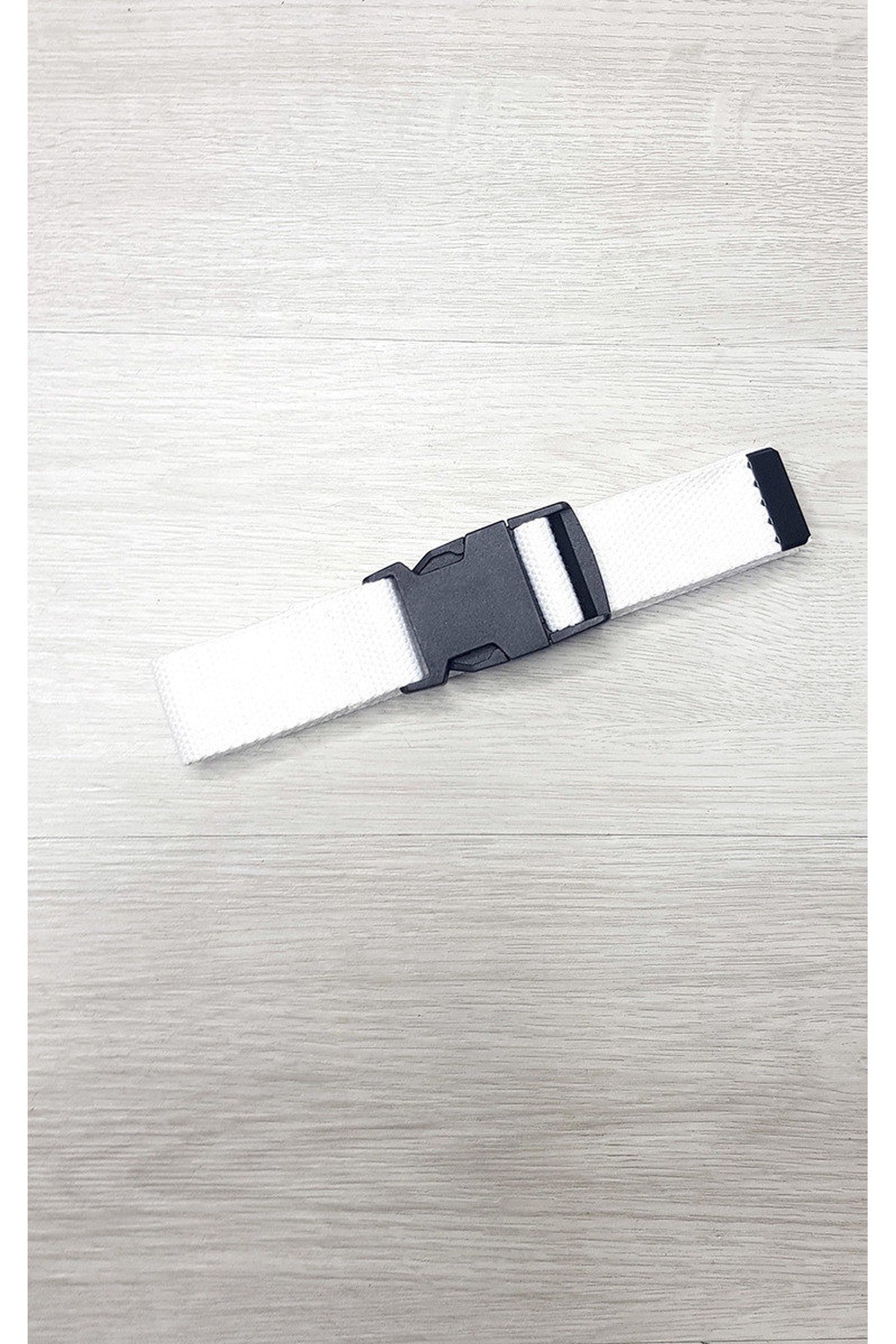 Ally Fabric Buckle Belt - White
