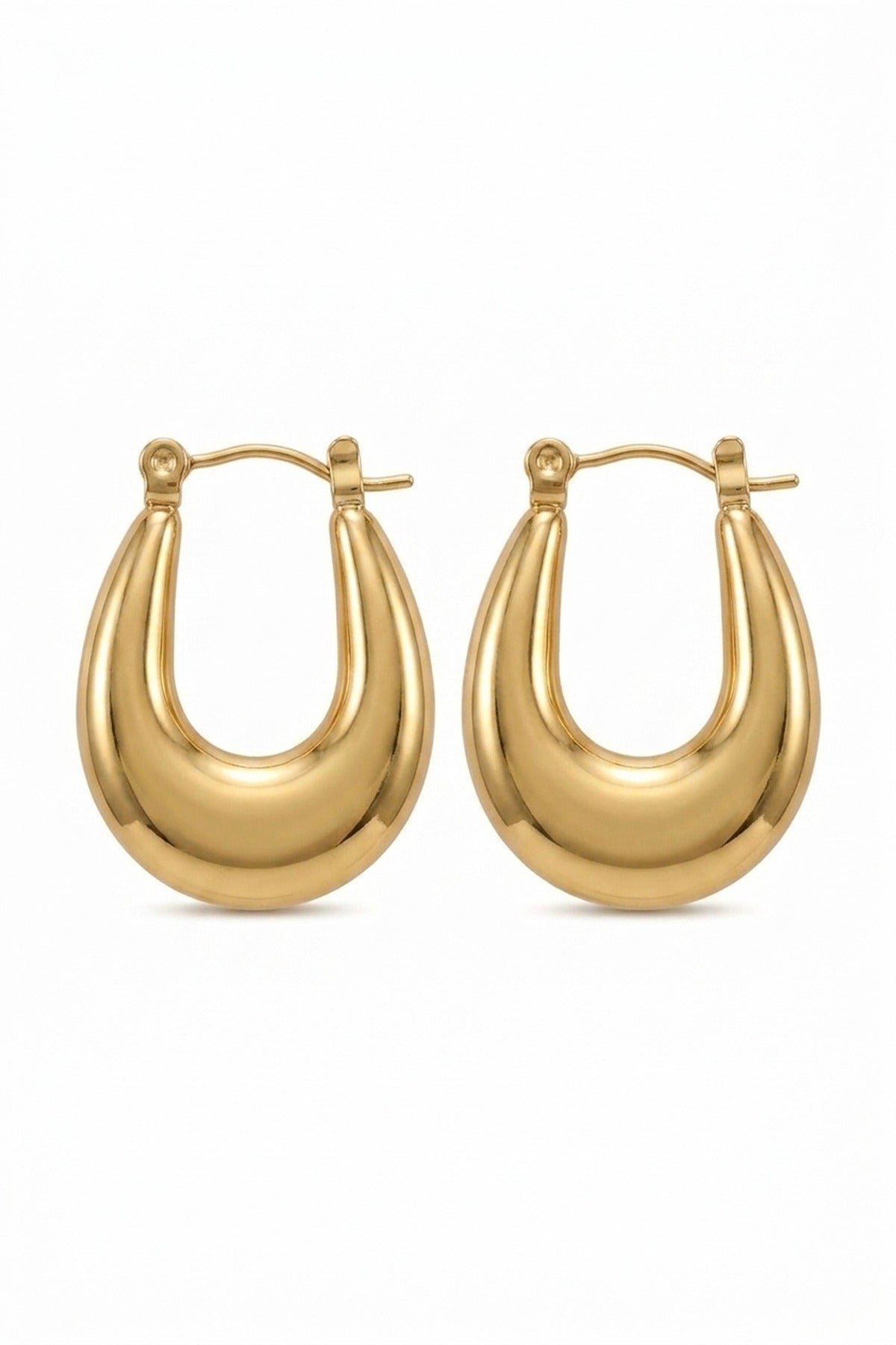 Rimsha U Shaped Chunky Hoop Earrings packshot
