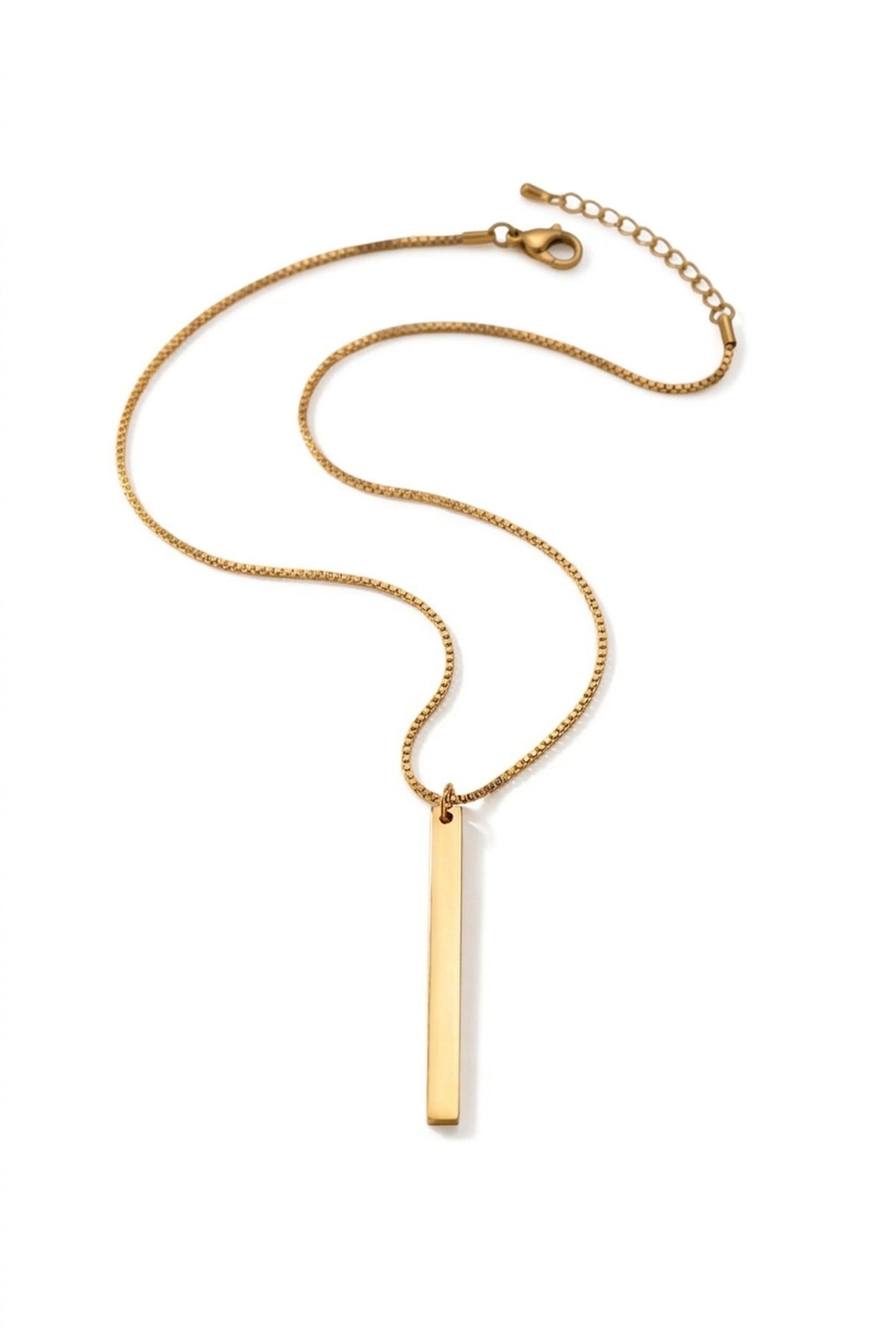 Devon Gold Tone Lariat Bar Pendant packshot