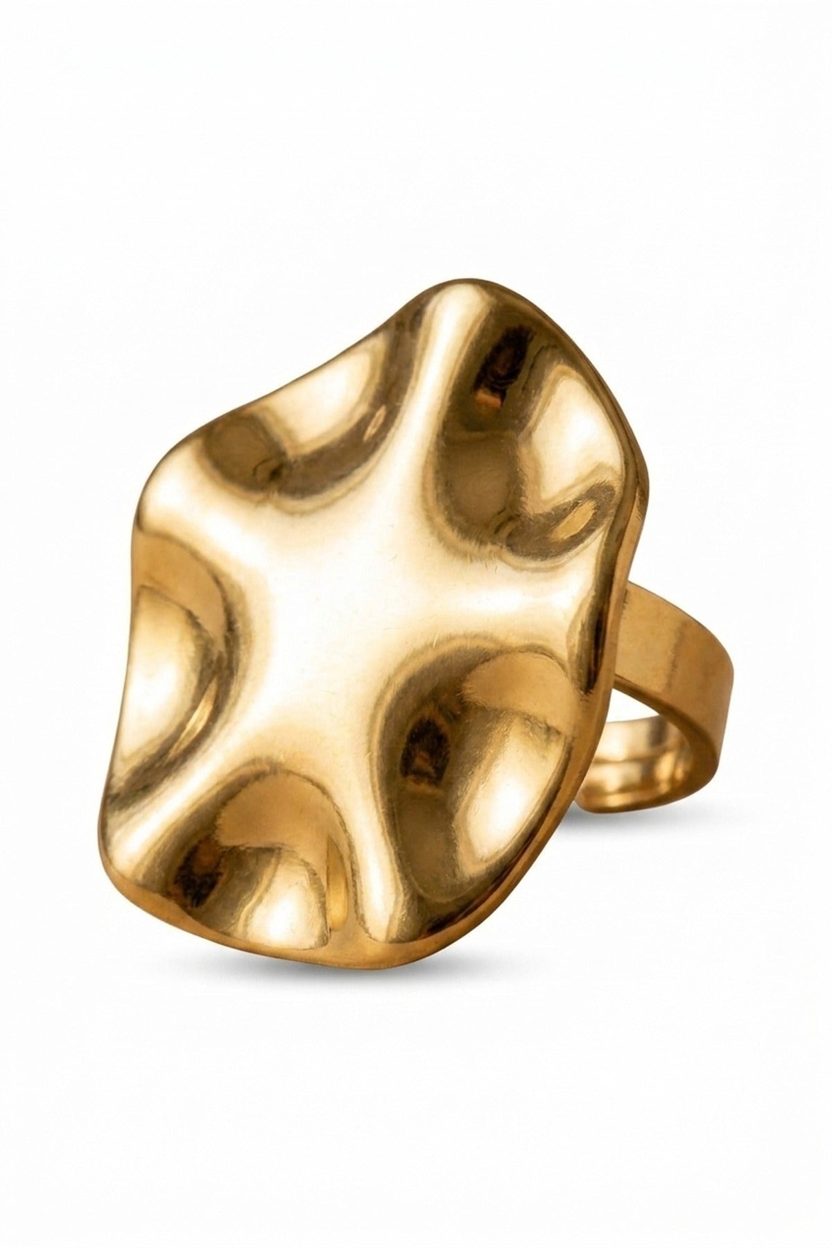 Sunny Gold Tone Abstract Wavy Statement packshot