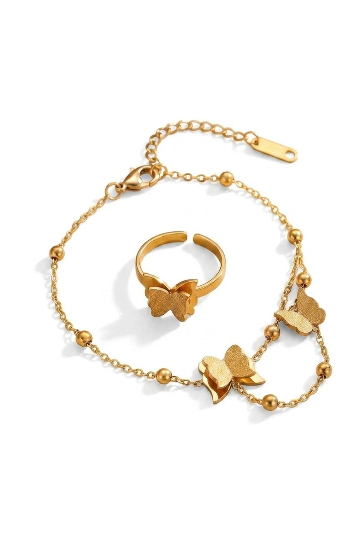 Prudence Gold Tone Butterfly Hand Chain packshot