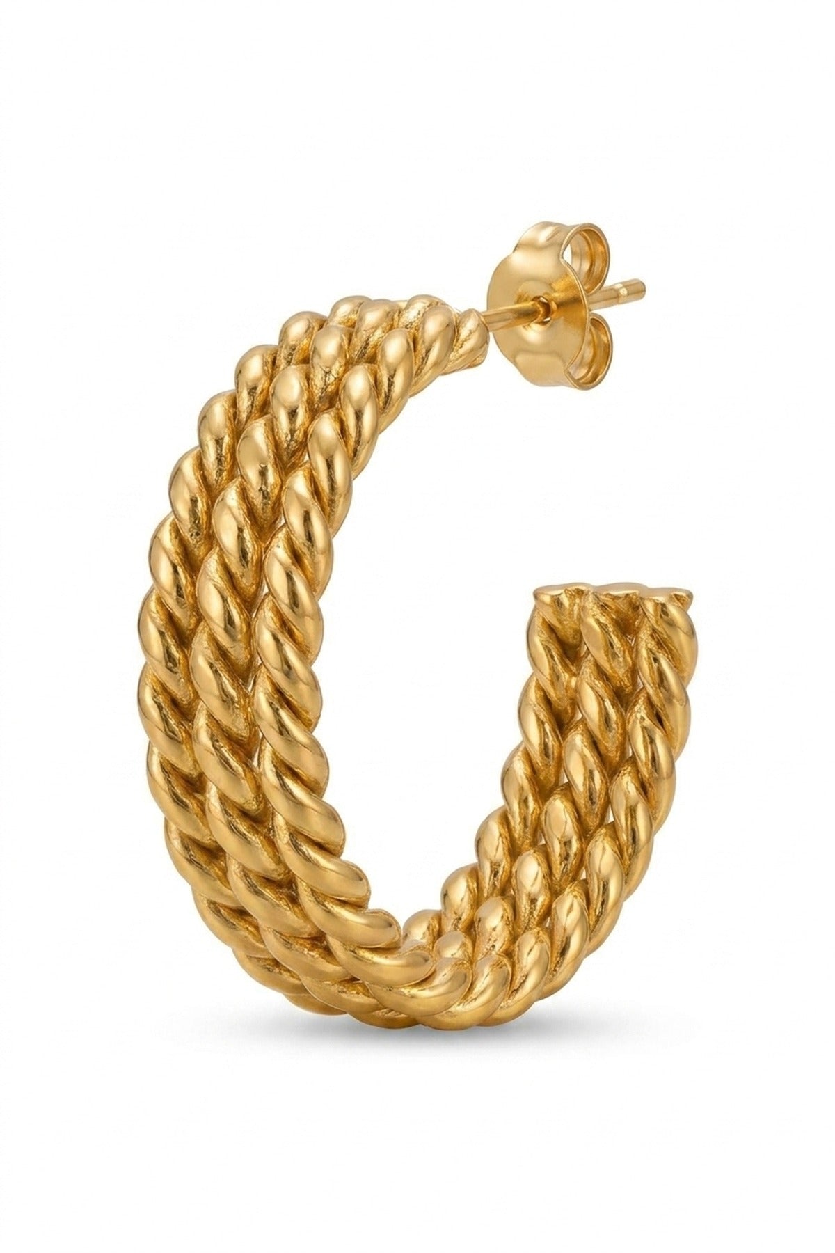 Rosemary Gold Tone Triple Row Twisted packshot