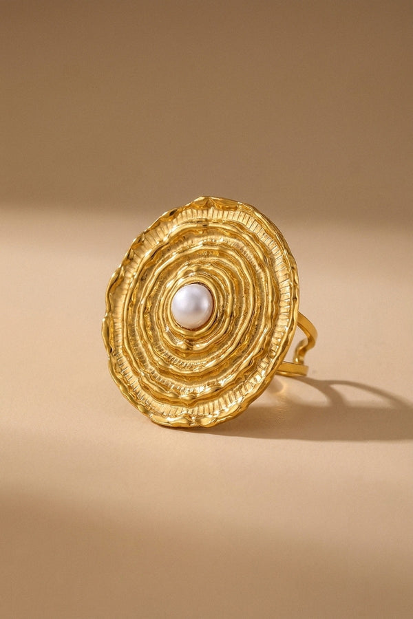Gold Rosalind Gold Tone Textured Spiral Ring
