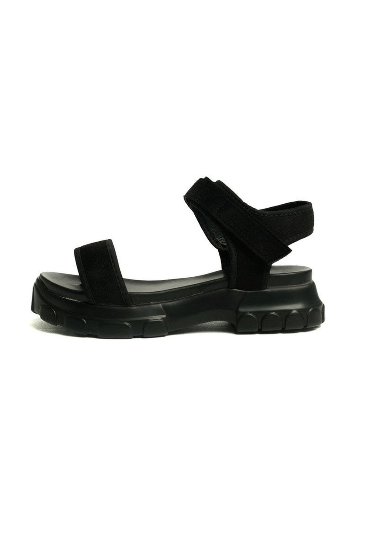 Ayla Strap Chunky Sandals - BLACK