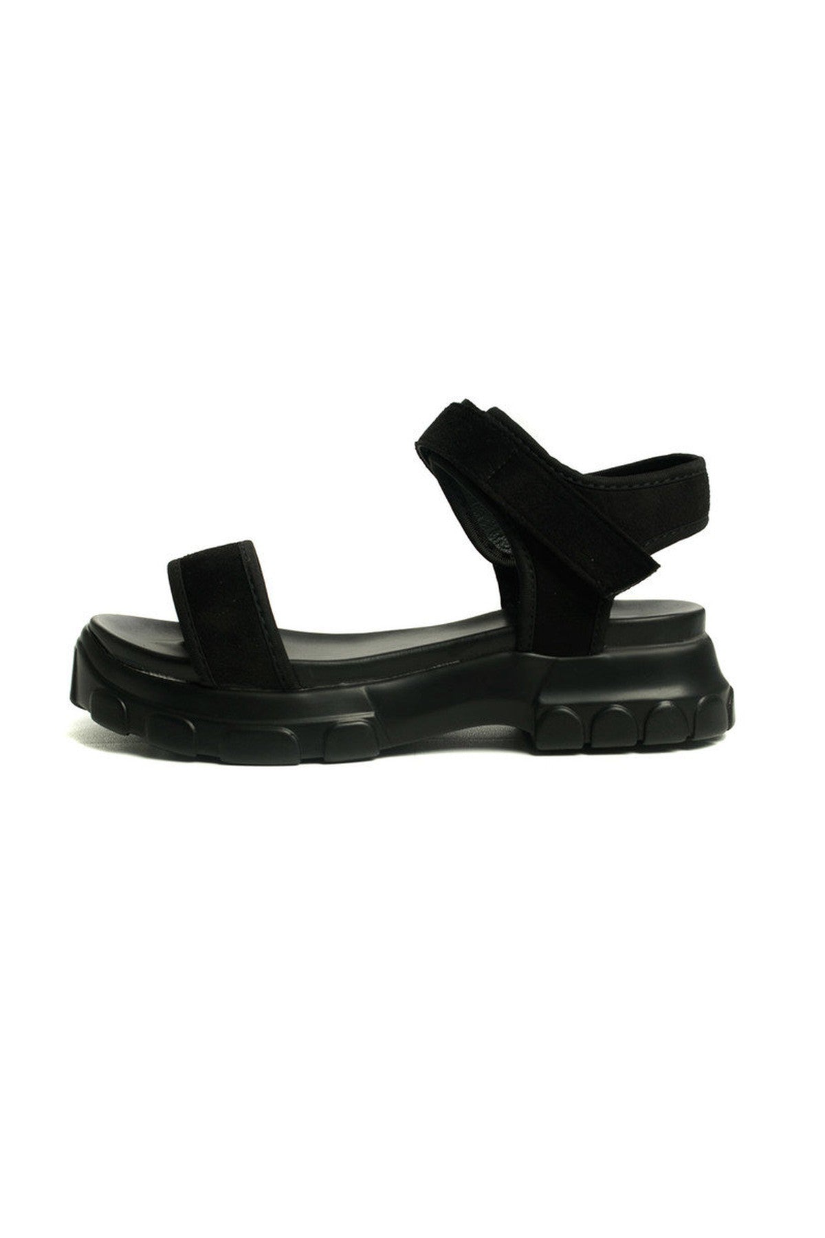 Ayla Strap Chunky Sandals - BLACK