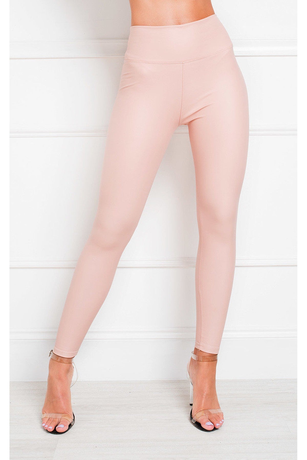 Eunice Faux Leather Leggings - PINK