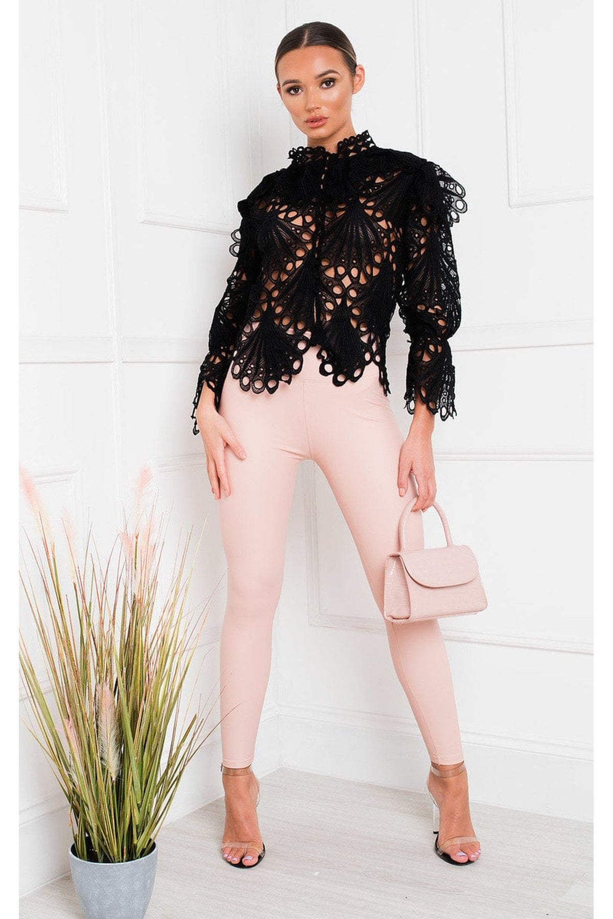 Eunice Faux Leather Leggings - PINK