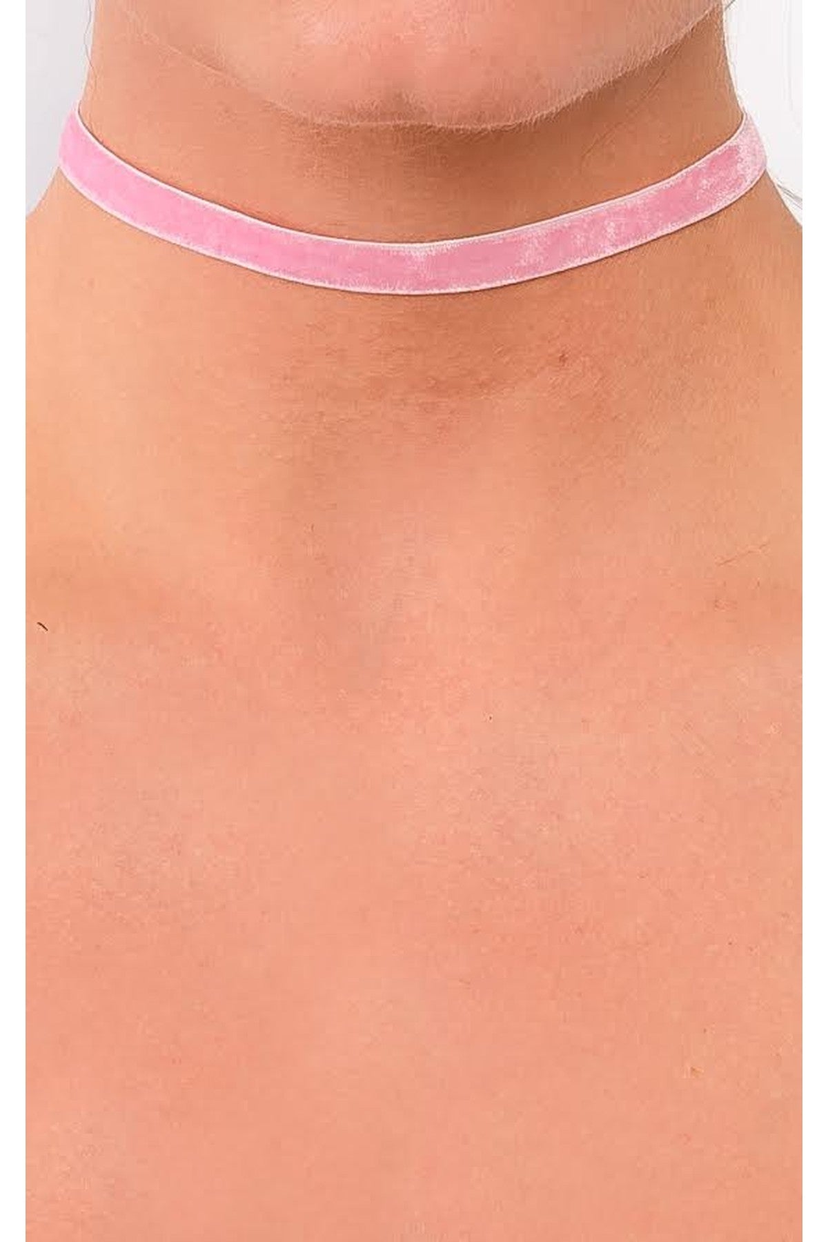 Lidia Suede Choker - PINK