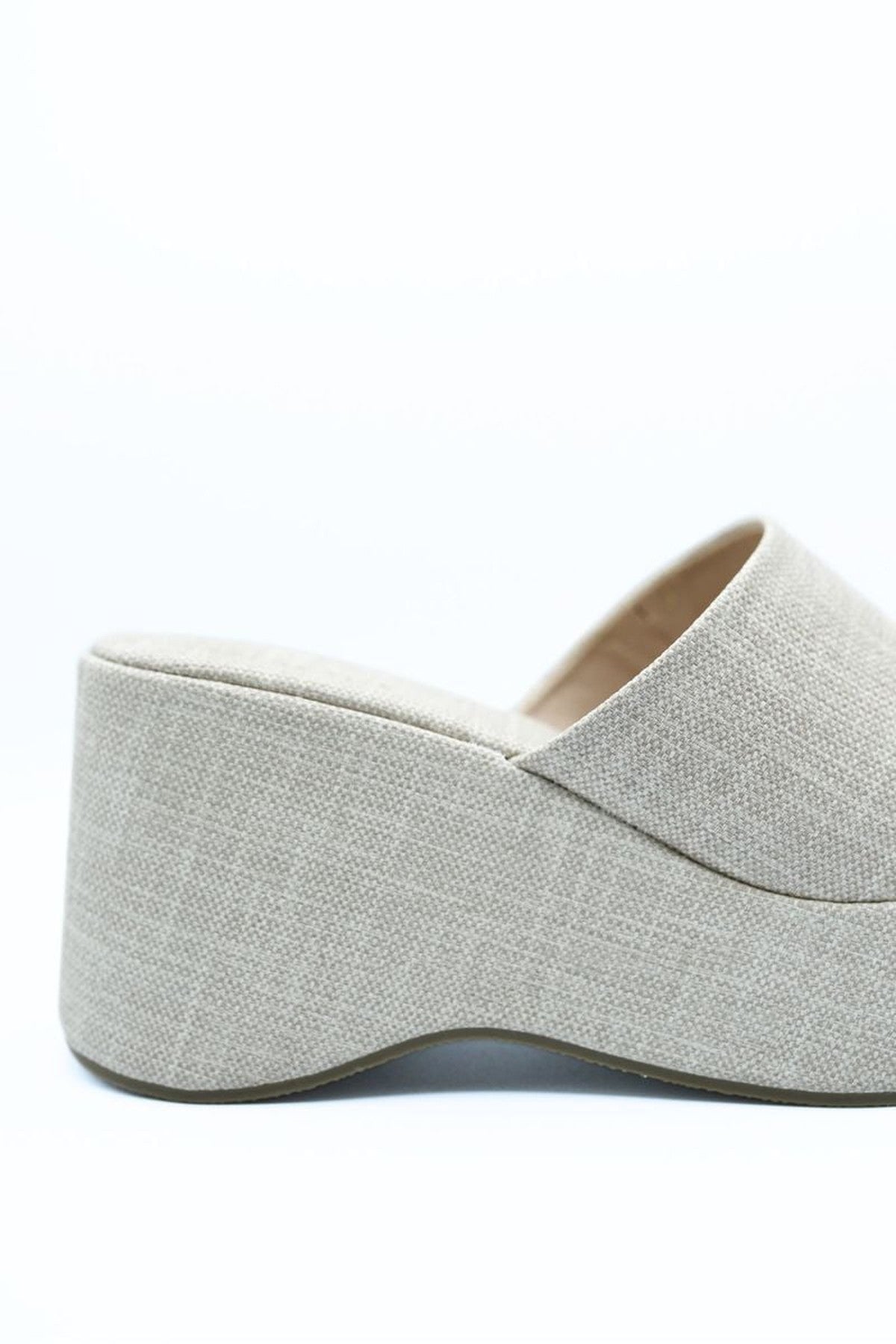 Alessia Slip On Wedge Heel Sandal - Khaki