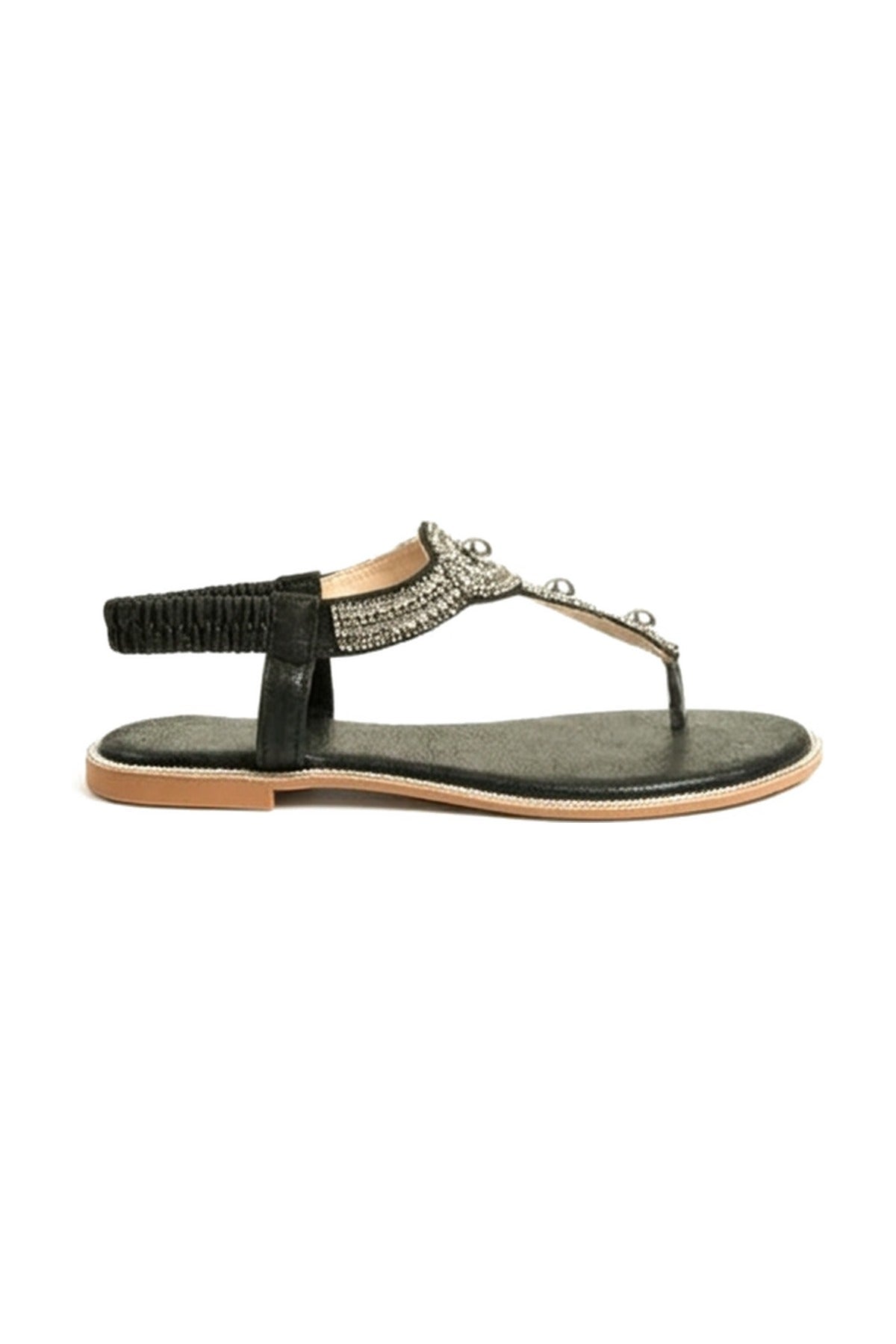 Orlagh Diamante Embellished Sandals - BLACK_wb