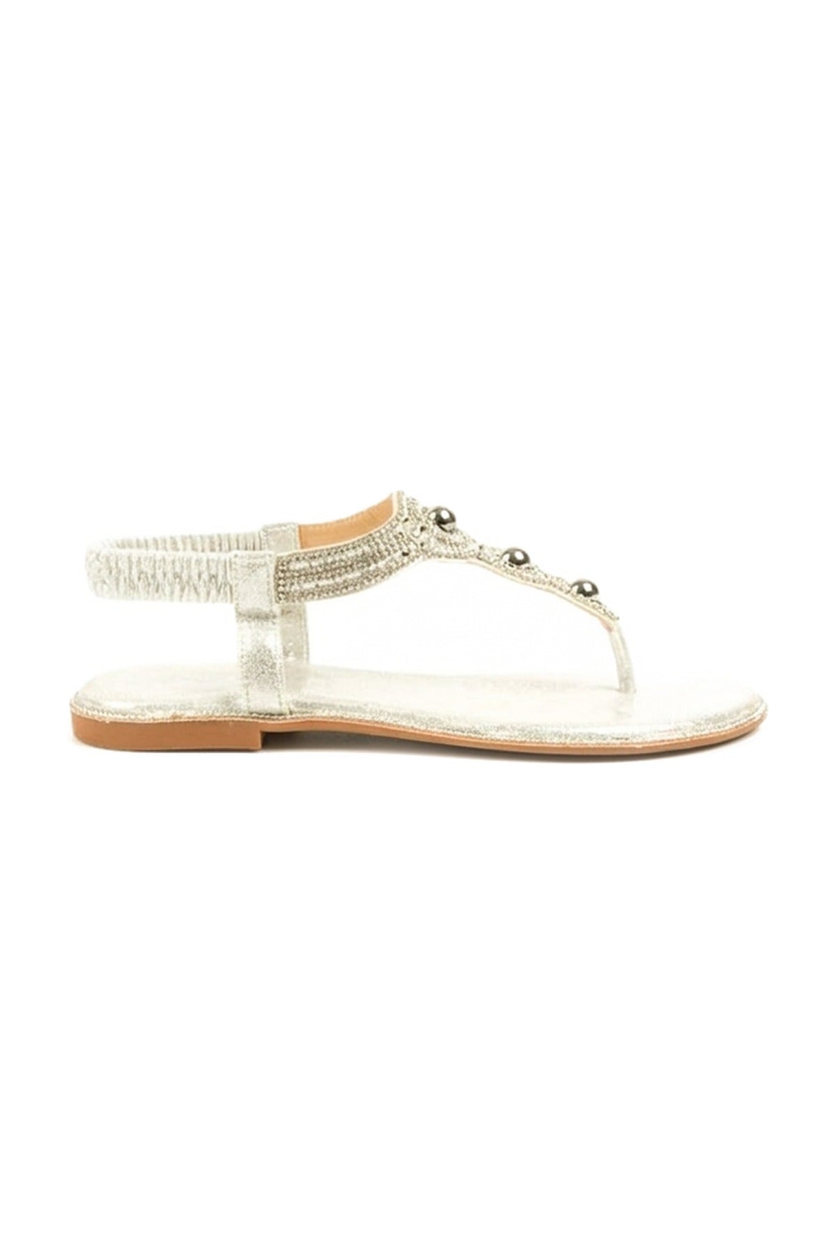 Orlagh Diamante Embellished Sandals - SILVER_wb