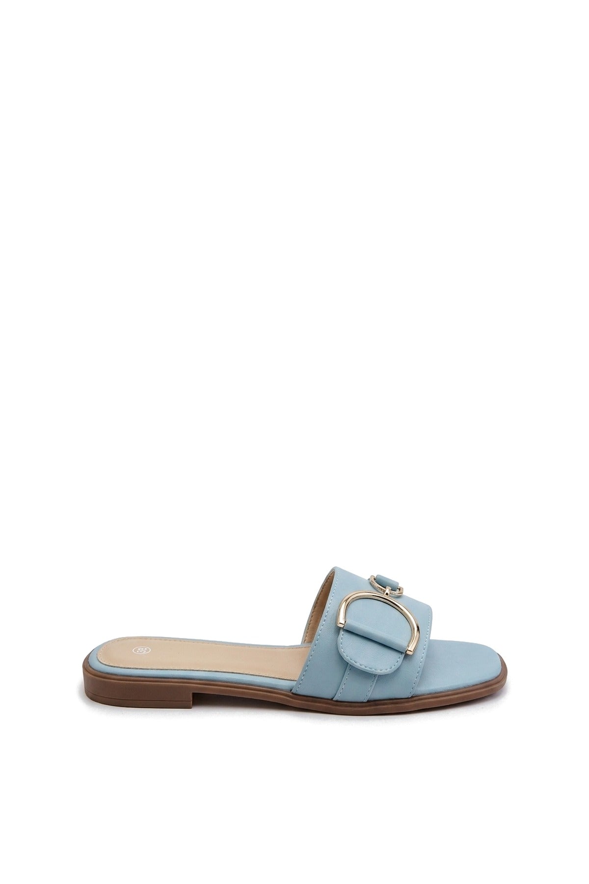 Ashleigh Gold Detail Sliders - Blue