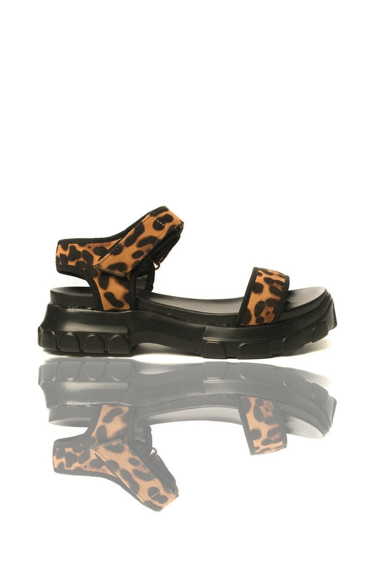 Ayla Strap Chunky Sandals - Leopard