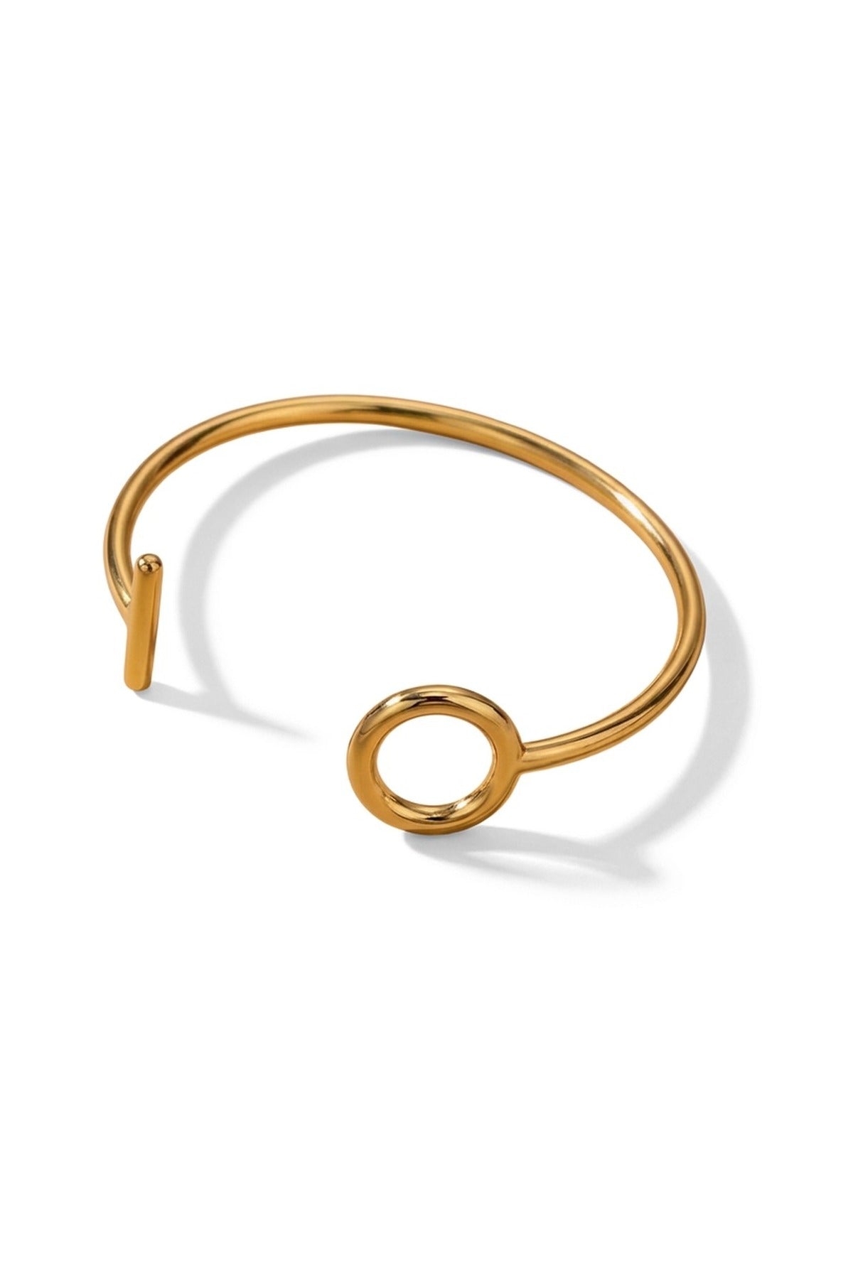 Ottilie Geometric Toggle Cuff Bracelet - Gold_wb