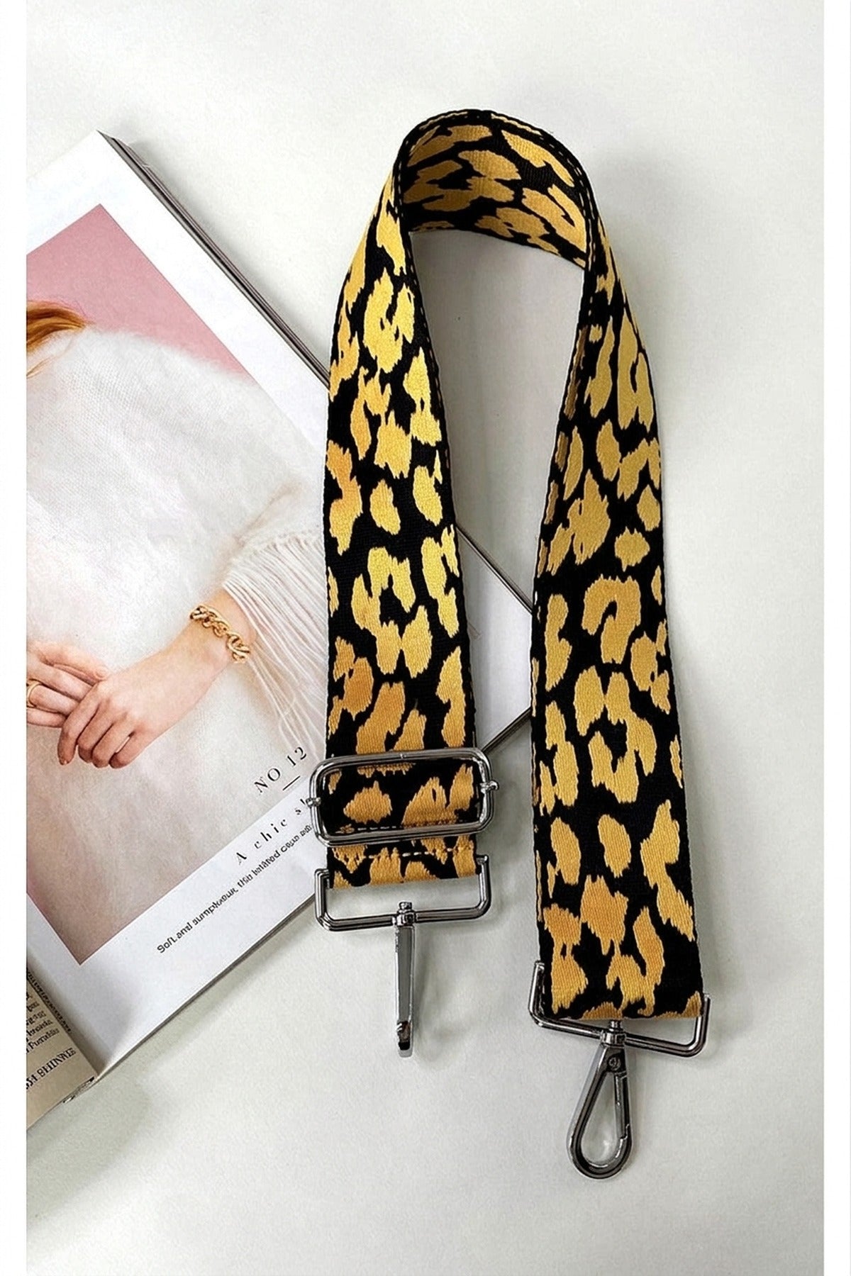 Brinley Printed Bag Strap - Yellow