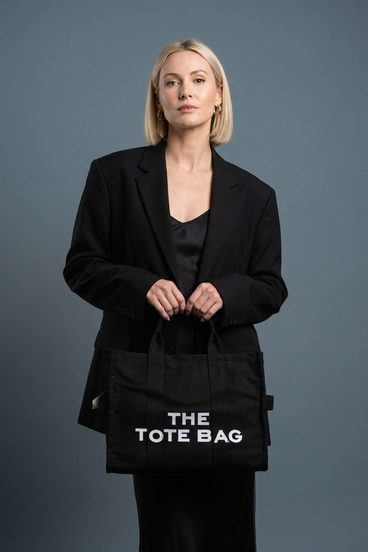 Ludovica Printed Canvas Tote Bag - Black